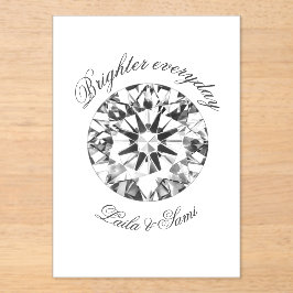 Diamond Classic Round Brighter together 2026 -  Acryl Uitnodigingen