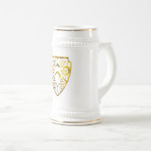 Diamond Club White/Gold 22 oz Stein Bierpul (Voorkant rechts)