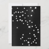 Diamond Confetti Black Satin Folie Ombre Kaart (Achterkant)