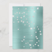 Diamond Confetti Bleek Turquoise Satin Folie Ombre Kaart (Achterkant)