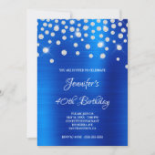 Diamond Confetti Bright Blue Satin Folie Ombre Kaart (Voorkant)