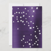 Diamond Confetti Dark Violet Satin Folie Ombre Kaart (Achterkant)