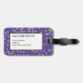 Diamond Confetti gepersonaliseerd Bagagelabel (Achterkant horizontaal)