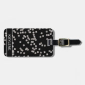 Diamond Confetti gepersonaliseerd Bagagelabel (Voorkant horizontaal)