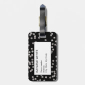 Diamond Confetti gepersonaliseerd Bagagelabel (Achterkant verticaal)