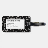 Diamond Confetti gepersonaliseerd Bagagelabel (Achterkant horizontaal)