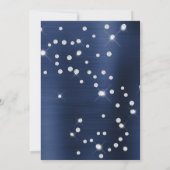 Diamond Confetti Navy Blue Satin Folie Ombre Kaart (Achterkant)