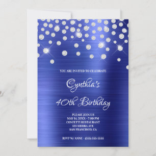 Diamond Confetti Sapphire Satin Folie Ombre Kaart