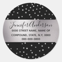 Diamond confetti shimmer zwart zilver DIY