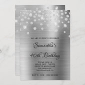 Diamond Confetti Silver Satin Folie Ombre Kaart (Voorkant / Achterkant)