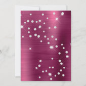 Diamond Confetti Wine Satin Folie Ombre Kaart (Achterkant)