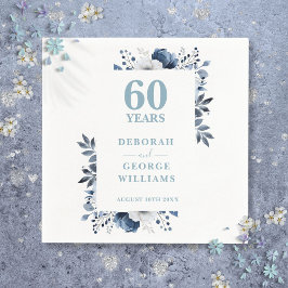 Diamond Country Floral 60ste bruiloft Jubileum Servet
