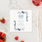 Diamond Country Floral 60ste bruiloft Jubileum Servet (Insitu)