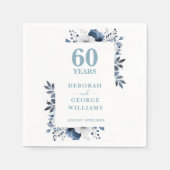 Diamond Country Floral 60ste bruiloft Jubileum Servet (Voorkant)