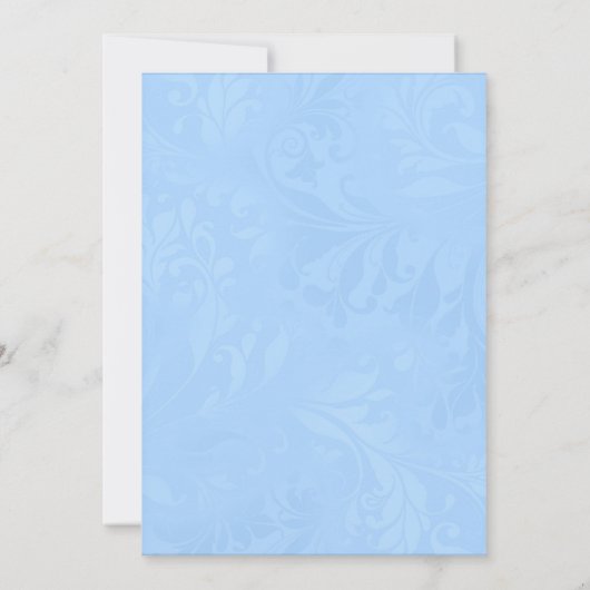 Diamond Cross Blue Baptism/Christening Invitation Kaart (Achterkant)