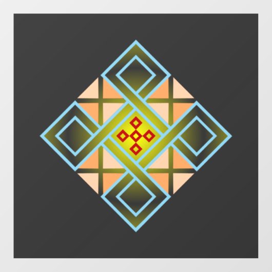 Diamond Crosses Raamsticker (Vel)