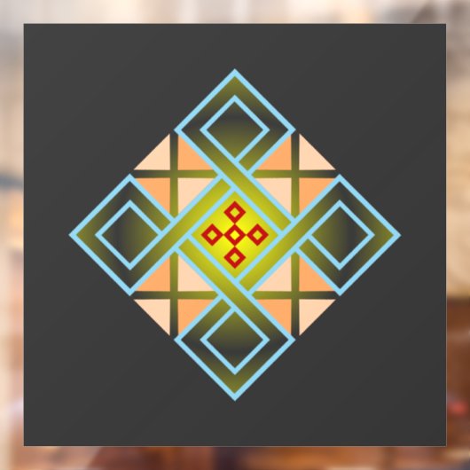 Diamond Crosses Raamsticker (Vel 2)