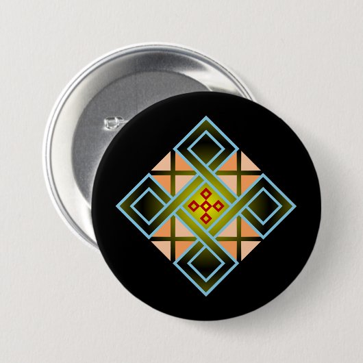 Diamond Crosses Ronde Button 7,6 Cm (Voorkant /achterkant)