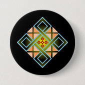 Diamond Crosses Ronde Button 7,6 Cm (Voorkant)