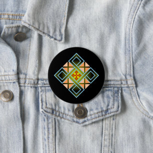 Diamond Crosses Ronde Button 7,6 Cm