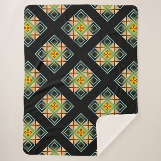 Diamond Crosses Sherpa Deken (Voorkant)