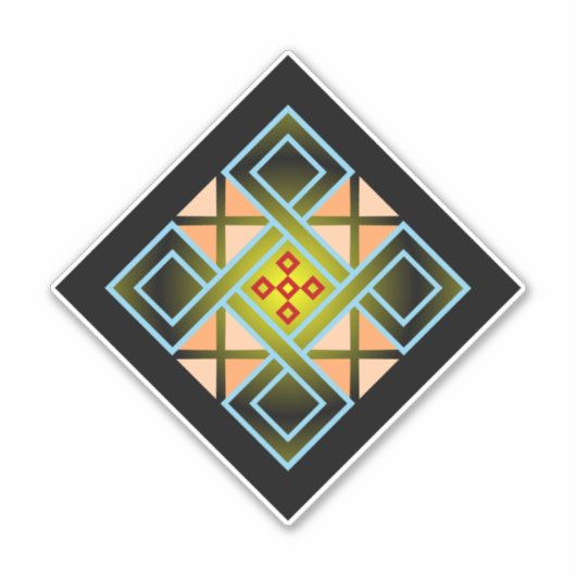 Diamond Crosses Sticker (Voorkant)