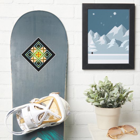 Diamond Crosses Sticker (Snowboard)