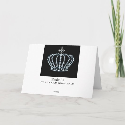 Diamond Crown-Wenskaart (horizontaal) Kaart (Achterkant)