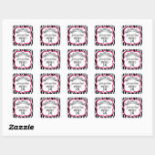 Diamond Crown Zebra Fuchsia Stickers (Vel)