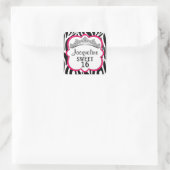 Diamond Crown Zebra Fuchsia Stickers (Tas)