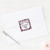 Diamond Crown Zebra Fuchsia Stickers (Envelop)