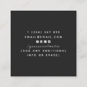 Diamond Crystal Edelsteen Patroon Sieraden Ontwerp Vierkante Visitekaartje (Achterkant)