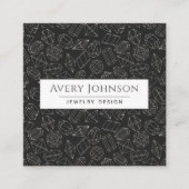 Diamond Crystal Edelsteen Patroon Sieraden Ontwerp Vierkante Visitekaartje (Voorkant)