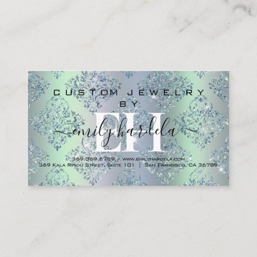 Diamond Custom Jewelry Visitekaartje (Achterkant)