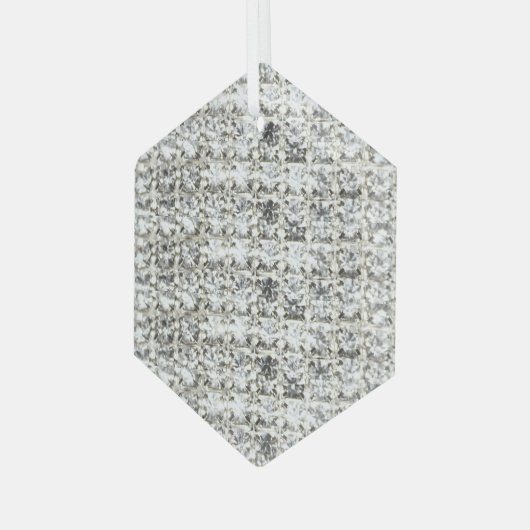 Diamond Customized Glas Ornament (Voorkant links)