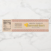 Diamond Cut Comb Honey Container rond Etiket (Enkel label)