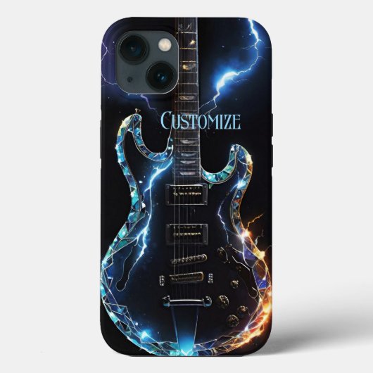 Diamond Cut elektrische gitaar Case-Mate iPhone Case (Achterkant)