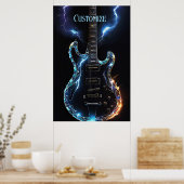 Diamond Cut elektrische gitaar Poster (Keuken)
