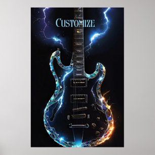 Diamond Cut elektrische gitaar Poster