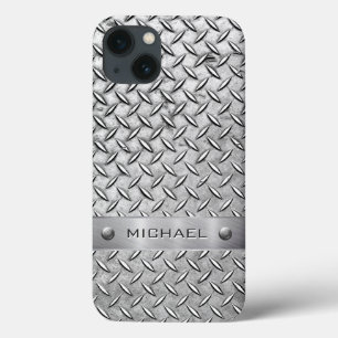 Diamond Cut Pattern Metal Bord iPhone 13 Hoesje