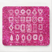 Diamond Cuts_Glitter_roze Muismat (Voorkant)