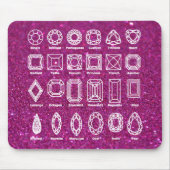 Diamond Cuts_Glitter_violet Muismat (Voorkant)