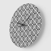 Diamond Cutter Black en White Wall Clock Grote Klok (Hoek)