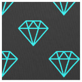 Diamond - Cyaan op zwart Stof (Close Up)