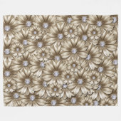Diamond Daisies Fleece Deken (Voorkant (Horizontaal))