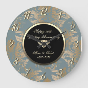 Diamond  Damask 50th Wedding Jubileum Grote Klok