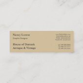Diamond Damask, DE KONINGENJEWELS IN Gold Mini Visitekaartje (Achterkant)