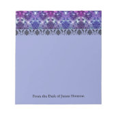 Diamond Damask, FAIRY LIGHTS in Plum and Blue Notitieblok (Voorkant)