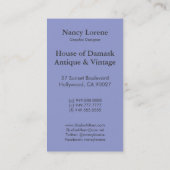 Diamond Damask, FAIRY LIGHTS in Plum and Blue Visitekaartje (Achterkant)