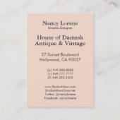 Diamond Damask, FASCINATIE in rood en roze Visitekaartje (Achterkant)